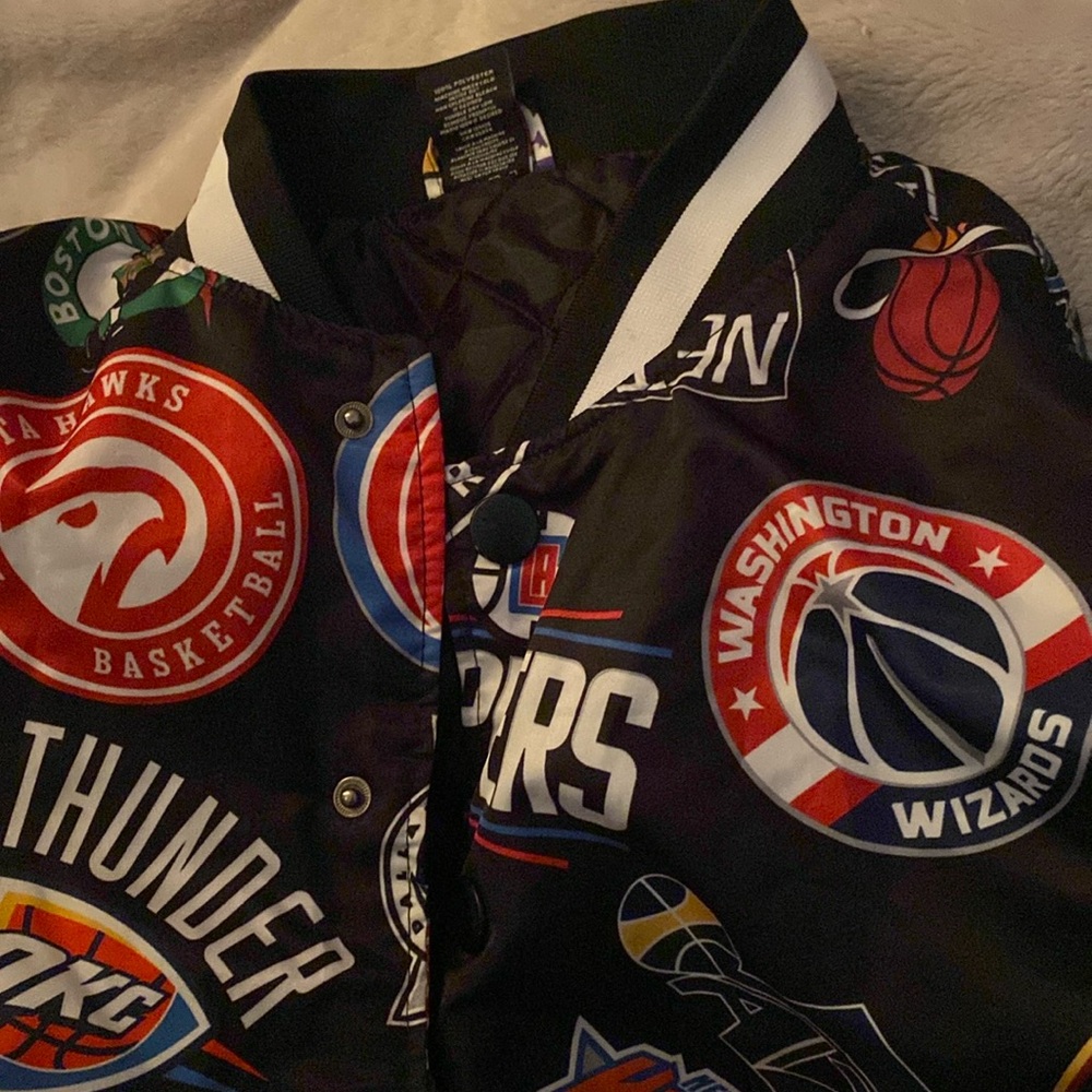 NBA team puffer button up